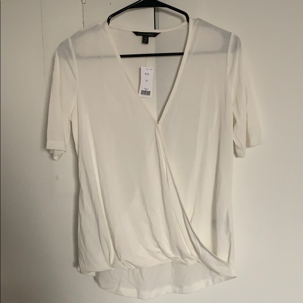White wrap top